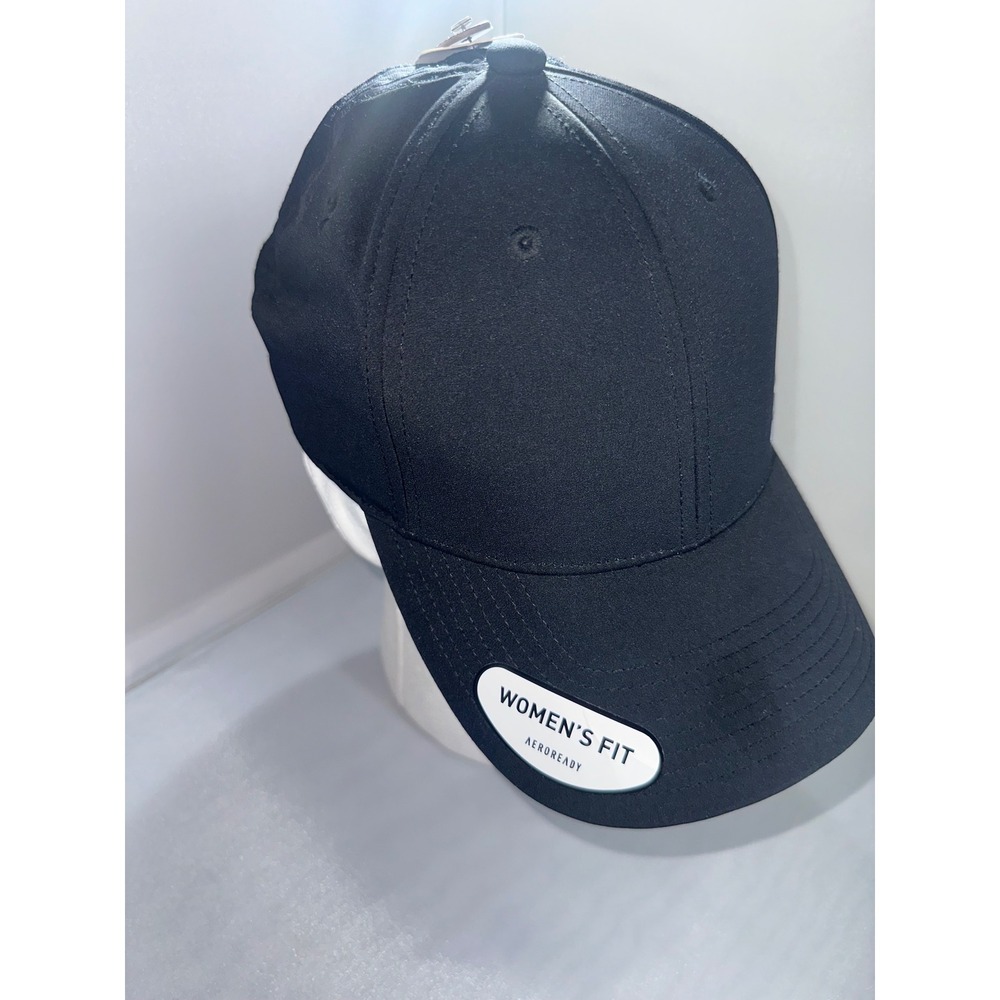 Adidas AEROREADY Womens Fit Baseball Cap Black Performance Hat New NWT - Picture 2 of 9